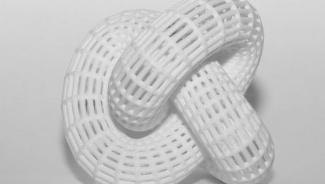 Gordischer Knoten aus dem 3D Drucker in weiss