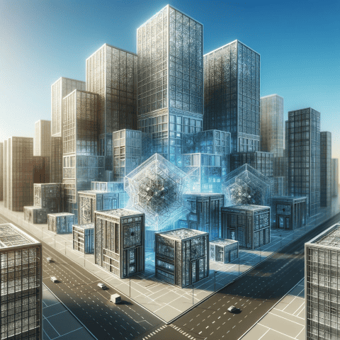 3D-Druck-Architektur Futuristische-Stadt-Symbol-für-3D-Druck-Architektur
