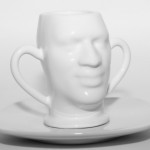 Ein Gesicht aus Keramik hergestellt im 3D Drucker